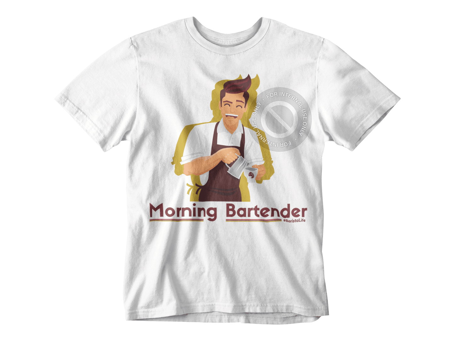 Barista Life Morning Bartender T-Shirt White
